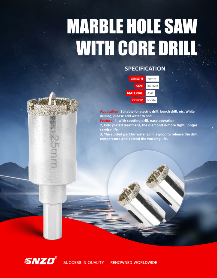 Marble Hole Saw with Core Drill Φ25MM