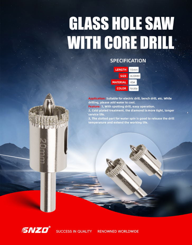 Glass Hole Saw with Core Drill Φ20MM