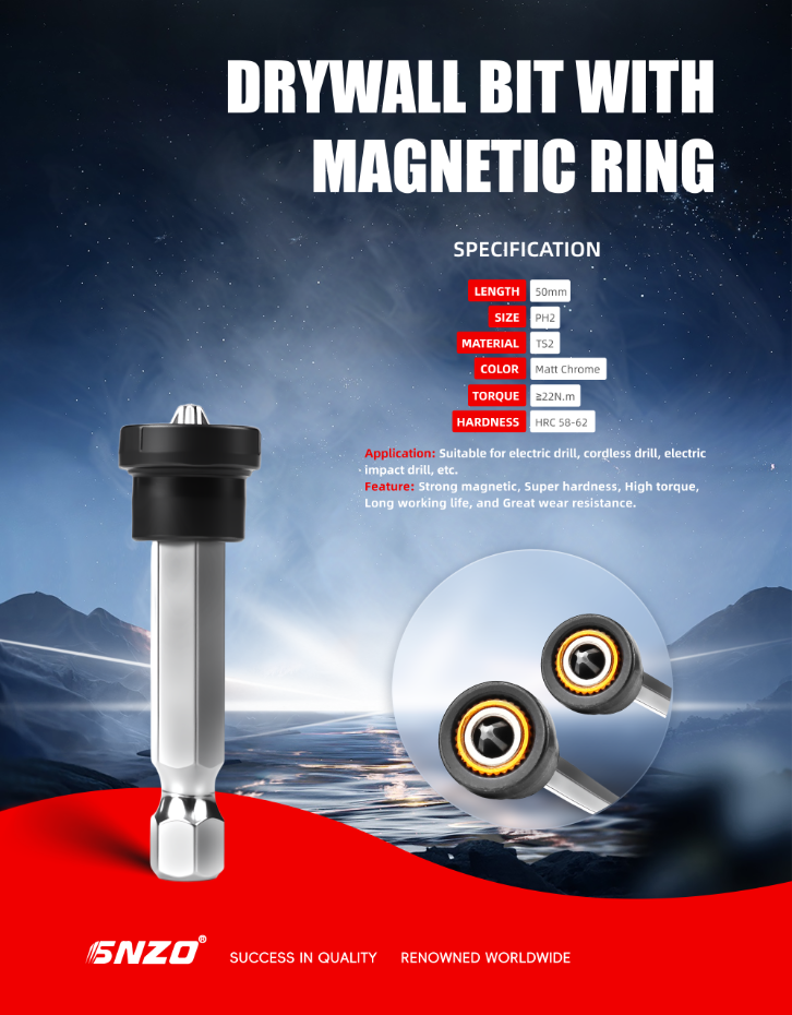 Drywall Bit with Magnetic Ring