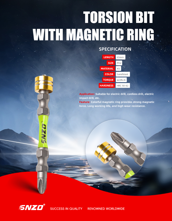 Torsion Bit with Magnetic Ring 65MM