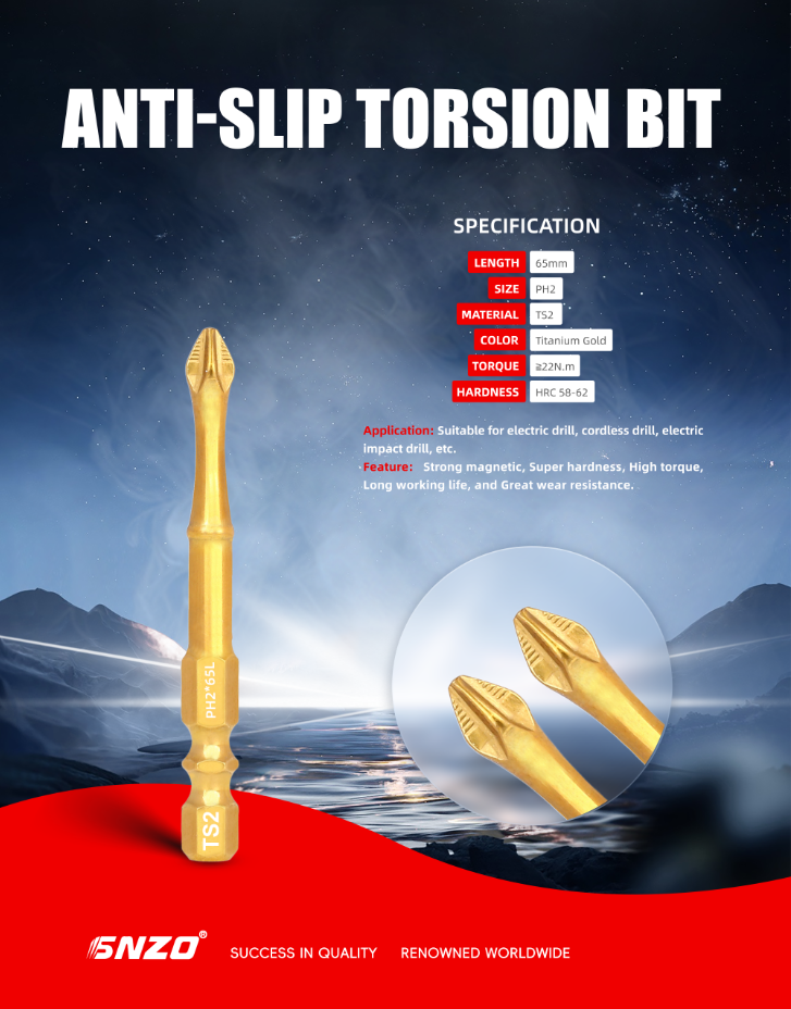 Anti-slip Torsion Bit 65MM
