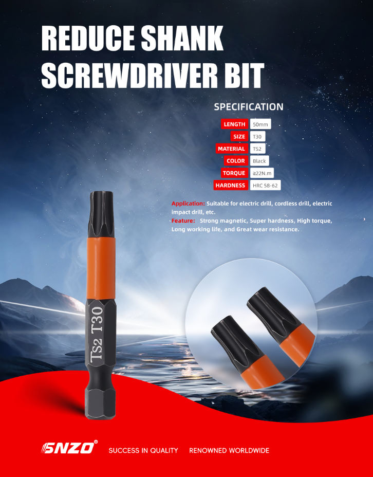Reduce Shank Screwdriver Bit  T10-T40X50MM