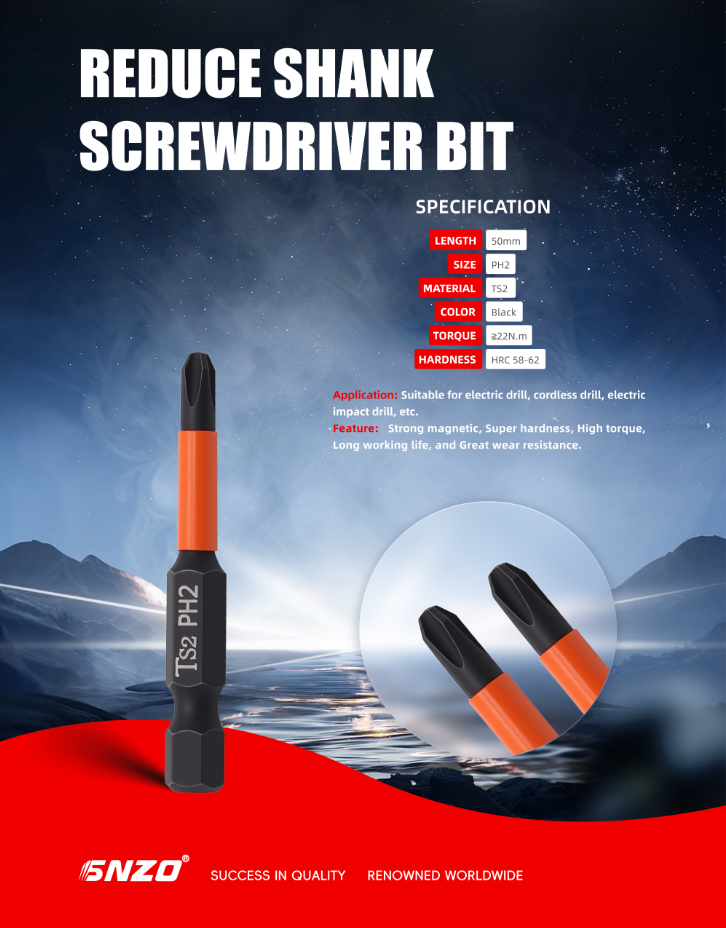 Reduce Shank Screwdriver Bit  PH2X50MM
