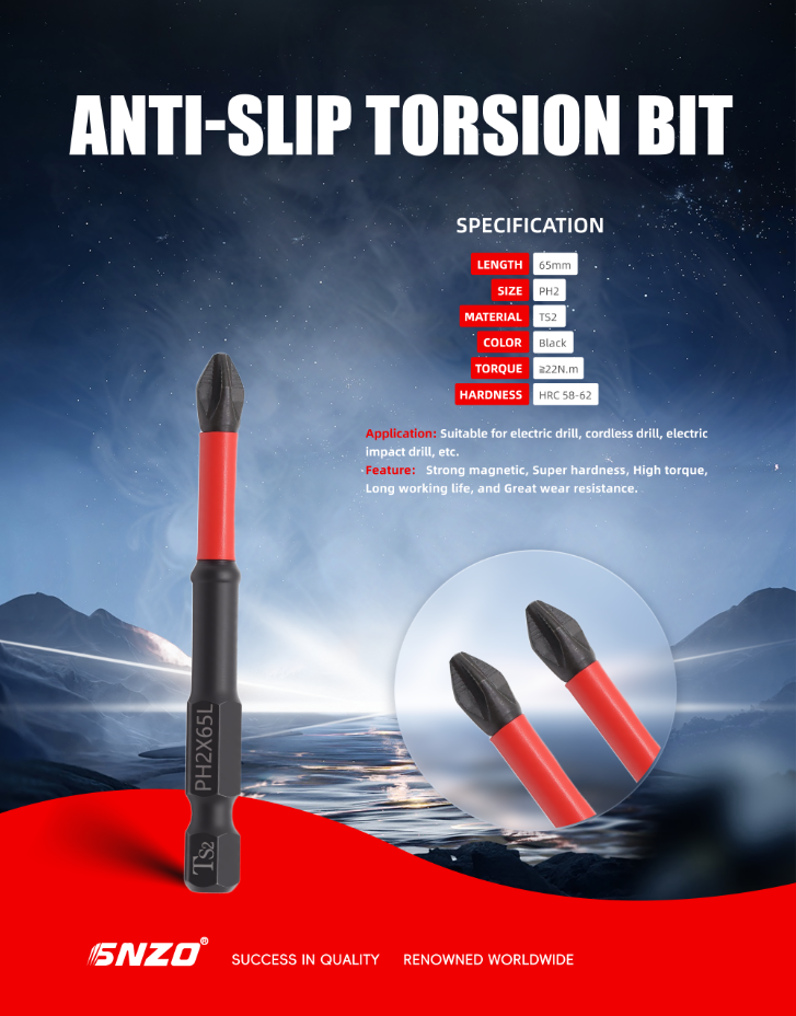 Anti-slip Torsion Bit 65MM