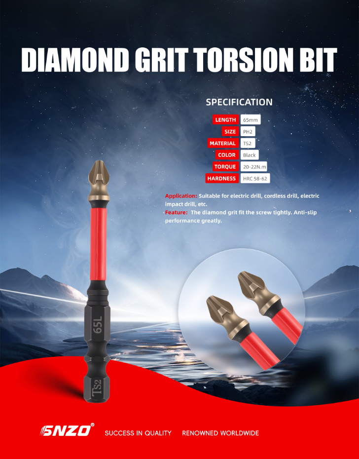 Diamond Grit Torsion Bit 65MM